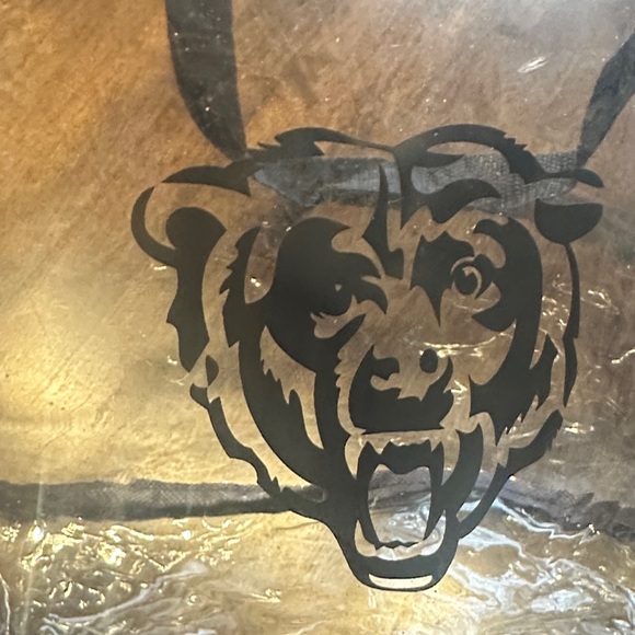 Clear Chicago Bears Stadium Tote Bag with Blue Straps - Picture 5 of 5